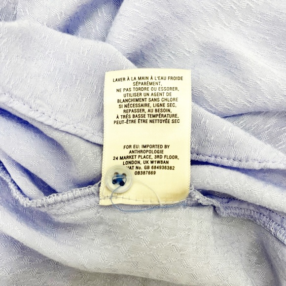 2/$20!!!! Maeve Anthro Periwinkle Pintuck Peasant Blouse Size 8 - Picture 8 of 8